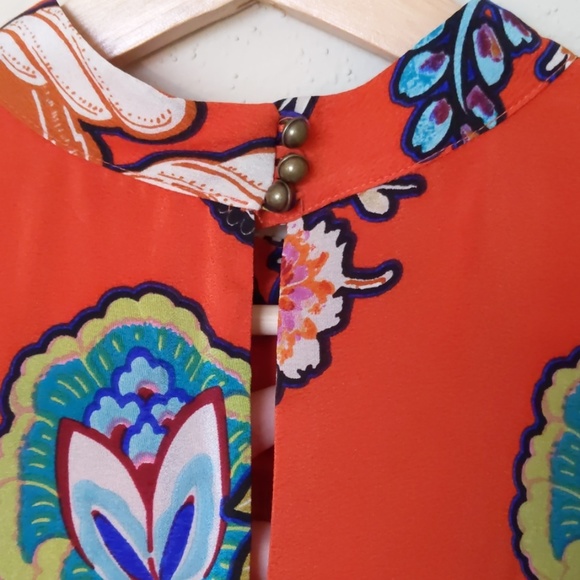 Anthropologie 100% Silk Midi Dress - Picture 5 of 8